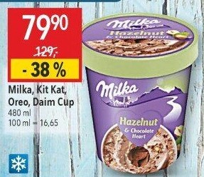 Zmrzlina v kelímku Milka