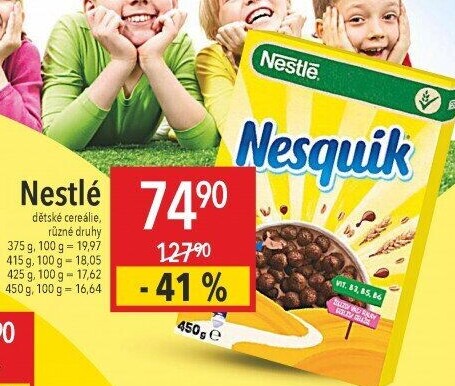 Cereálie Nesquik Nestlé