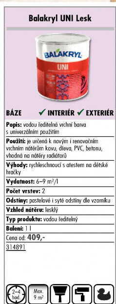 Barva Balakryl UNI lesk
