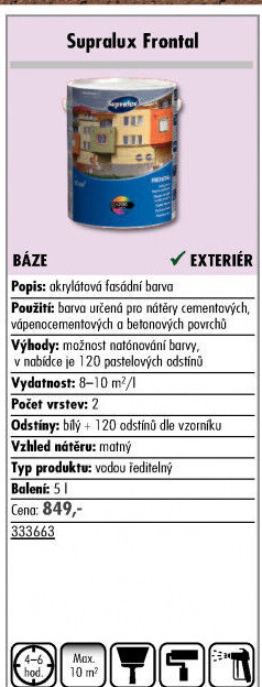 Báze pro fasádní barvu Frontal Supralux