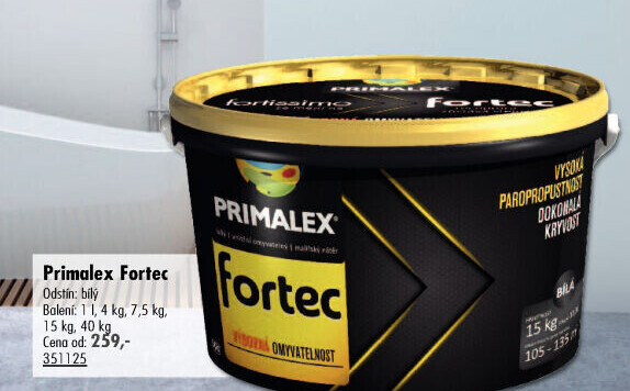 Interiérová barva Primalex Fortec