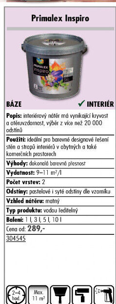 Interiérová barva Primalex Inspiro