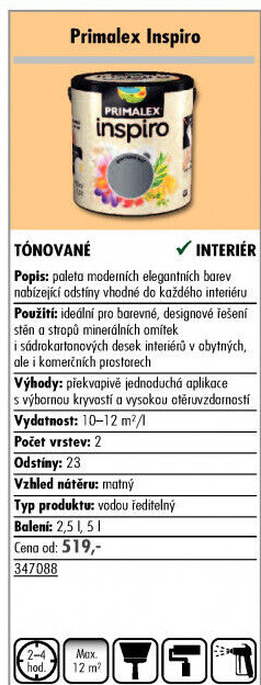 Interiérová barva Primalex Inspiro