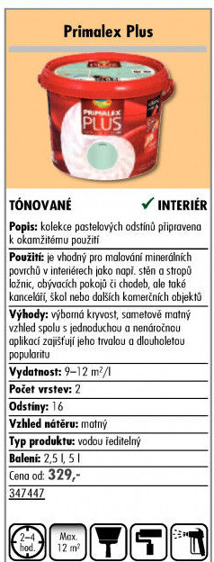 Interiérová barva Primalex Plus