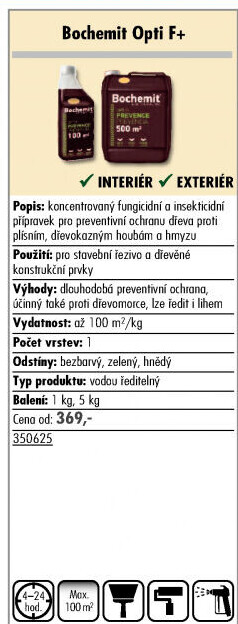 Přípravek na ochranu dřeva Opti F+ Bochemit