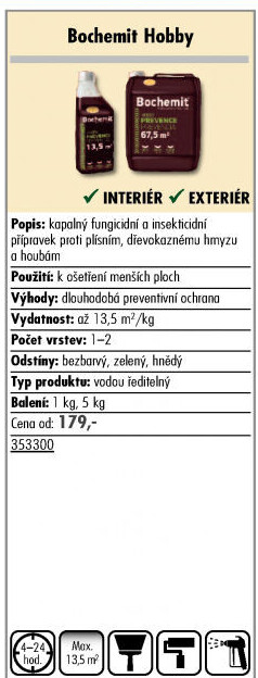 Přípravek na ochranu dřeva QB Hobby Bochemit