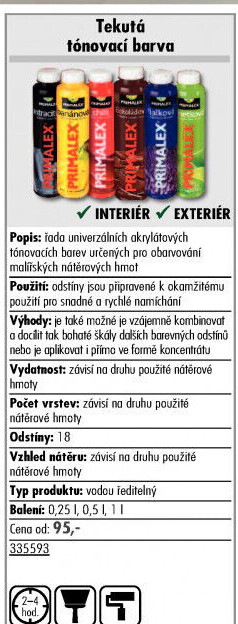 Tónovací barvy Primalex