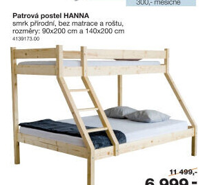 Patrová postel Hanna