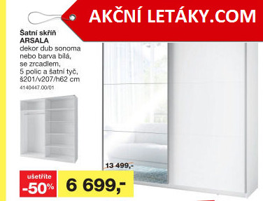 Šatní skříň Arsala