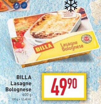 Lasagne mražené Billa