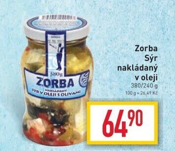 Nakládaný sýr v oleji Zorba