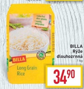 Rýže dlouhozrnná Billa