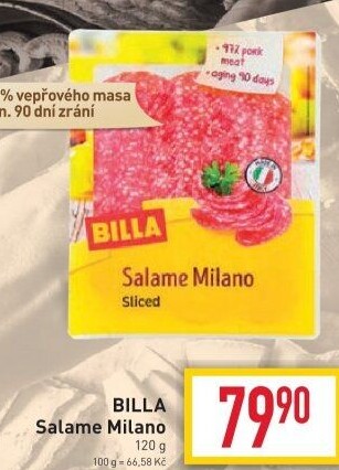 Salám Miláno Billa
