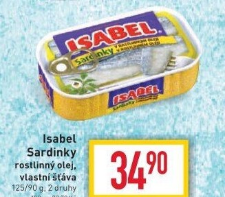 Sardinky ve vlastní šťávě Isabel