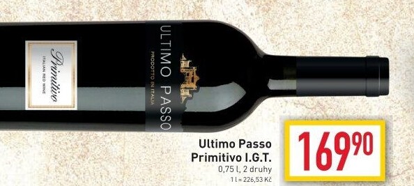 Víno Primitivo IGT Ultimo Passo