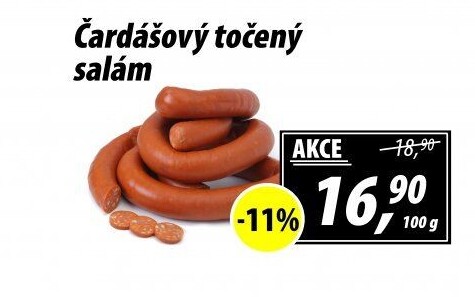 Salám čardášový točený