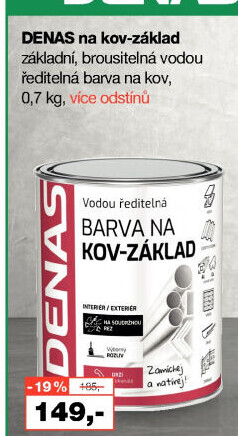 Barva na kov antikorozní základní Denas