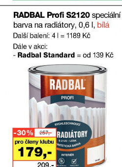 Barva na radiátory Radbal