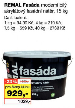 Fasádní barva Fasáda Remal