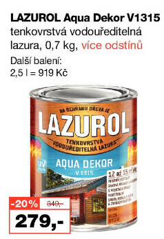 Lazura na dřevo Aqua Dekor Lazurol