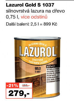 Lazura na dřevo Gold Lazurol