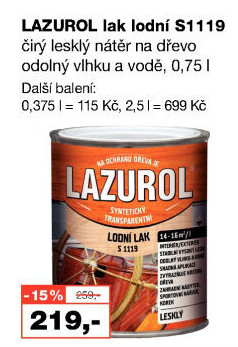 Lodní lak Lazurol