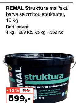 Malířský nátěr Struktura Remal