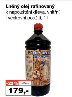 Olej lněný rafinovaný HB-Lak