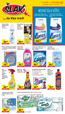 akční leták Šlak drogerie 24.5.2022-7.6.2022