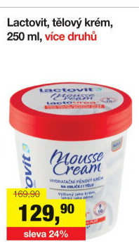 Krém pěnový Mousse Lactovit