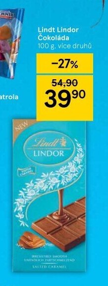 Čokoláda Lindor Lindt