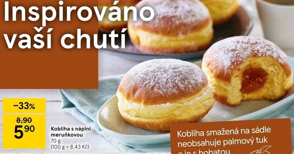Kobliha s ovocnou náplní
