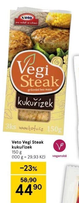 Kukuřízek Vegi steak Veto Eco
