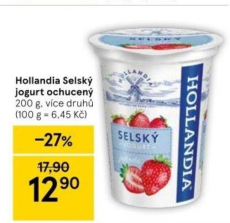 Ochucený jogurt selský Hollandia