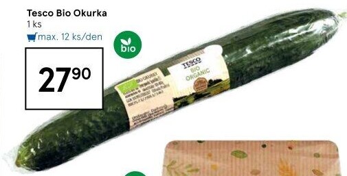 Okurka hadovka bio Tesco Organic