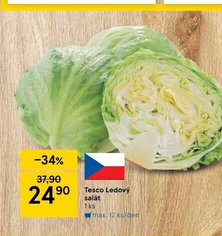 Salát ledový Tesco