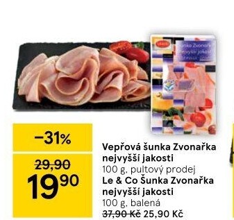 Šunka Zvonařka nejvyšší jakosti LE&amp