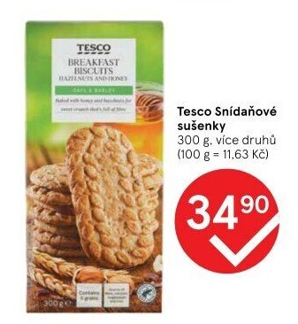 Sušenky snídaňové Tesco