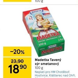 Sýr tavený smetanový Madetka