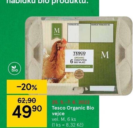 Vejce M Tesco Organic