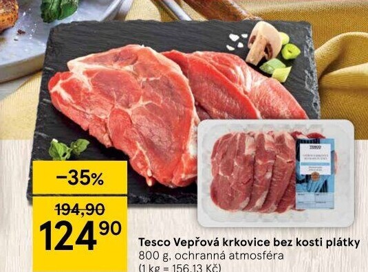 Vepřová krkovice bez kosti Tesco