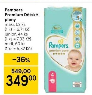 Pleny dětské Pampers Premium Care