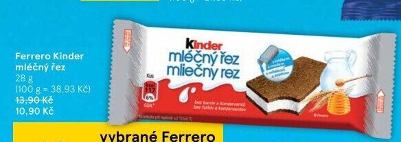 Řez mléčný Kinder
