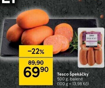 Špekáčky Tesco