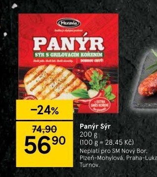 Sýr Panýr Moravia