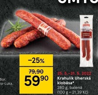 Uherská klobása Krahulík