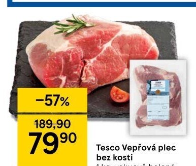 Vepřová plec bez kosti Tesco