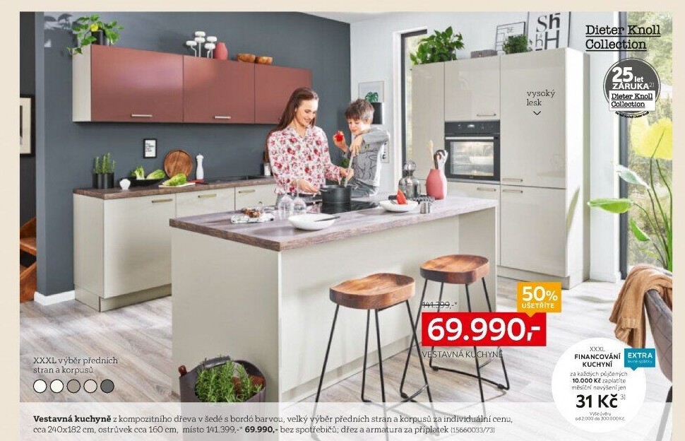 VESTAVNÁ KUCHYNĚ BEZ SPOTŘEBIČŮ
