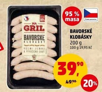 Bavorská klobása Na gril Penny