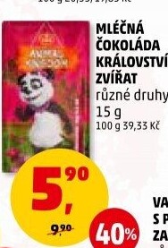 Čokoláda Animal Kingdom Kraš